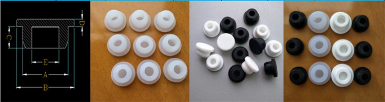 Custom Made Rubber Bumper Stopper Black Rubber Hole Plugs for Sealing