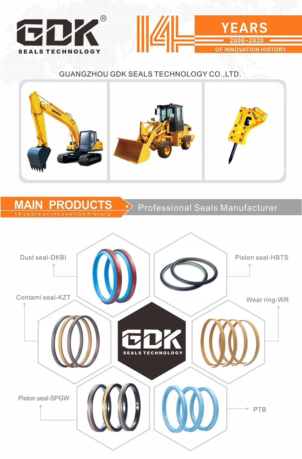 Gdk Factory Direct Sell Rubber Seal Track Adjust Ouy