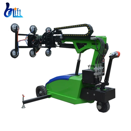 Electric Glazing Installation Robot Marble Slabs Handling Crane Suction Cups Vacuum Glass Lifter